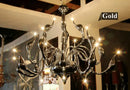 Axyaa Nordic Swan Chandelier: Minimalist White Light for Living Room, Bedroom, Kitchen, Art Decor