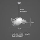 Axyaa White Butterfly LED Chandelier for Dreamy Living Room & Bedroom