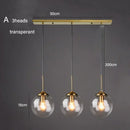 Axyaa Nordic Glass Ball Chandelier for Home Decor Lighting Fixtures