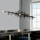 Axyaa Retro Industrial Chandelier: Luxury Stainless Steel LED Hanging Lamps