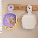 Axyaa 2-in-1 Drain Basket & Fruit Cleaner: Double-layer Kitchen Storage Box with Handle
