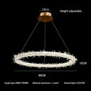 Axyaa Crystal Chandelier Circular for Living Room Nordic Dining Bedroom