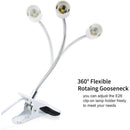 Axya 360° Flexible Desk Lamp Holder with Clip-On Base and On/Off Switch