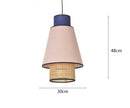 Axyaa Rattan Art Pendant Lights, Colorful Chandelier for Kitchen & Living Room