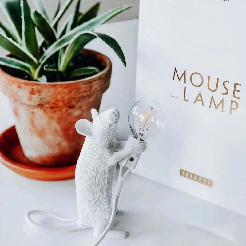Axyaa Nordic Mouse Lamp LED Night Light for Home Room Decor