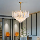 Axyaa Modern LED Rain Drop Chandelier for Bedroom and Living Room