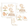 Axyaa Animal Wall Stickers: Giraffe, Bunny, Lion, Elephant - Peel and Stick Kids Room Decor