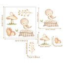 Axyaa Animal Wall Stickers: Giraffe, Bunny, Lion, Elephant - Peel and Stick Kids Room Decor