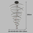 Axyaa Modern Stair Chandelier Pendant Light for Living Room - LED Indoor Ceiling Lamp