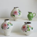 Axyaa Chinese Watercolor Graffiti Flower Vase | Handmade Retro Decorative Earthenware Jar