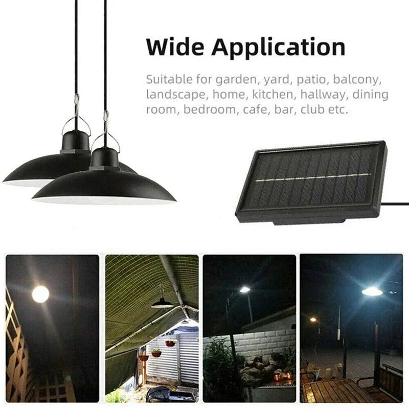 Axyaa Solar Pendant Light: Remote LED Chandelier for Outdoor & Indoor Garden