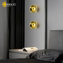 Axyaa Round Glass Wall Lamp for Bedroom, Living Room & Corridor