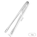 Axyaa Stainless Steel Long Handle Food Tongs for BBQ and Cooking