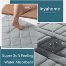 Memory Foam Bath Mat by Axyaa | Super Absorbent Bathroom Rug | Soft & Quick Dry