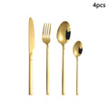 Axyaa Gold Stainless Steel Cutlery Set - Knife, Fork, Spoon - Home Restaurant Hotel Party