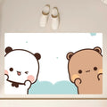 Axyaa Bear Print Door Mat - Non-Slip Absorbent Kitchen Rug