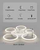 Axyaa Low Noise Ceiling Fan Chandelier for Home Decoration