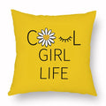 Axyaa Yellow Daisy Peach Skin Pillowcase