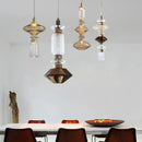Axyaa Luxury Crystal Glass Chandelier LED Pendant Lamp for Hotel Restaurant & Cafe