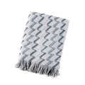 Axyaa Khaki Jacquard Knit Throw Blanket - Vintage Style, Soft & Cozy Acrylic