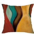 Colorful Wave Pattern Digital Print Cushion Cover for Sofa, Bedroom, Car by Axyaa