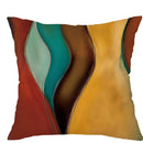 Colorful Wave Pattern Digital Print Cushion Cover for Sofa, Bedroom, Car by Axyaa