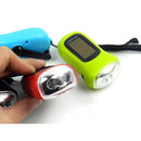 Axya 3*LED Hand-cranked Solar Flashlight with Rechargeable Battery