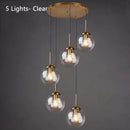 Axyaa Glass Ball LED Pendant Chandelier for Home Lighting Decoration