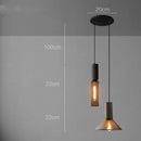 Axyaa Industrial Pendant Light Cement Metal Shade LED Hanging Lamp