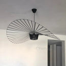 Axyaa Nordic Vertigo Straw Hat Pendant Lights French Fabric Living Room Bedroom Lamp