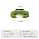 Axyaa Nordic Glass LED Ceiling Lamps for Kitchen Dinning Room, Colorful Surface Mounted Lights