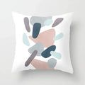 Nordic Pink Yellow Geometry Cushion Cover Abstract Art Pillowcase - Axyaa