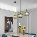 Axyaa Nordic Vintage Glass Pendant Lamp E27LED Bulb Bar Table Lamp