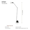 Axyaa Swing Arm LED Floor Lamp Modern Retro Style for Living Room & Study
