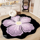 Axyaa Plush Flower Pattern Bedroom Carpet - Soft, Fluffy Rug for Living Room