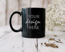 Axyaa Custom Logo Ceramic Coffee Mug 350ml - Black Branded Company Cup Gift