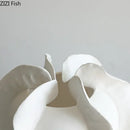 Axyaa Carambola Ceramic Vase Artificial Flower Pot Modern Home Decor Desk Decoration