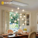 Axyaa Crystal Chandelier Staircase Light: Gold/Black/Silver, Adjustable Hanging Cable, Home Lobby Decor