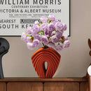 Axyaa Geometric Fold Ceramic Vase Sector Flower Vase Home Decor Hollow Handicrafts