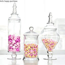 Axya Clear Glass Candy Jar Wedding Display Decorative Storage Bottle