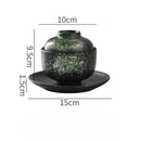 Axyaa Ceramic Soup Cup with Cover, Versatile Tableware Bowl for Soup, Stew, Dessert