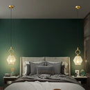 Axyaa Gold Copper Glass Pendant Lamp Minimalist Luxury Chandelier for Home Decor