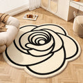Flower Shape Plush Carpet: Axyaa Thicken Soft Rug for Living Room, Bedroom, Lounge