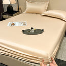 Axyaa Washed Silk Fitted Sheet Set - High-Quality Silky Bed Sheet