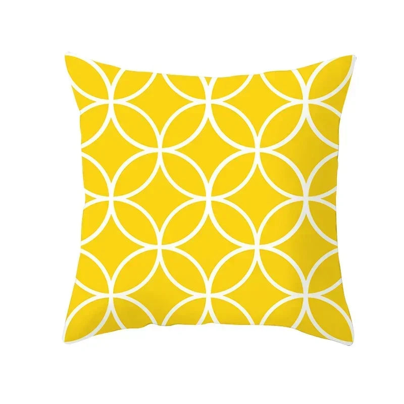 Pineapple Leaf Cushion Cover - Axyaa Summer Yellow Decor Pillowcase