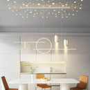 Axyaa LED Chandeliers for Dining Room - Modern Pendant Lights for Ceiling and Indoor Lighting