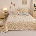 Axyaa Velvet Quilted Bed Cover Single/Double Bedspread - Winter Bed Linen