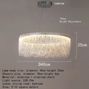 Axyaa Modern Tassel Chandelier Silver Round Light Fixture