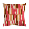 Axyaa Geometric Linen Cushion Cover: 45x45cm Pillowcase for Home Decor