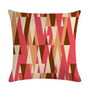 Axyaa Geometric Linen Cushion Cover: 45x45cm Pillowcase for Home Decor